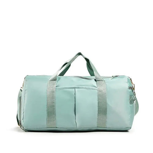 Gym Bag with Shoe Compartment and Wet Bag Airplane Travel Duffel Bag Sports Fitness Tote Bag for Swimming Yoga【Smq】