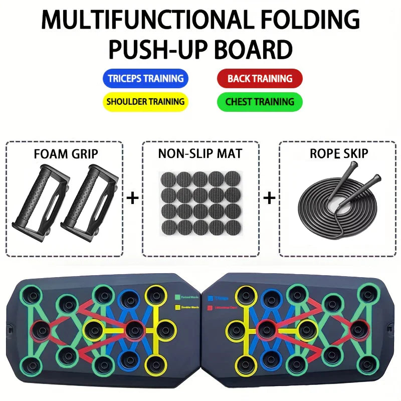 Revolutionary Push-Up Board Set: Portable and Multifunctional Fitness Equipment for Total Upper Body Strength Training