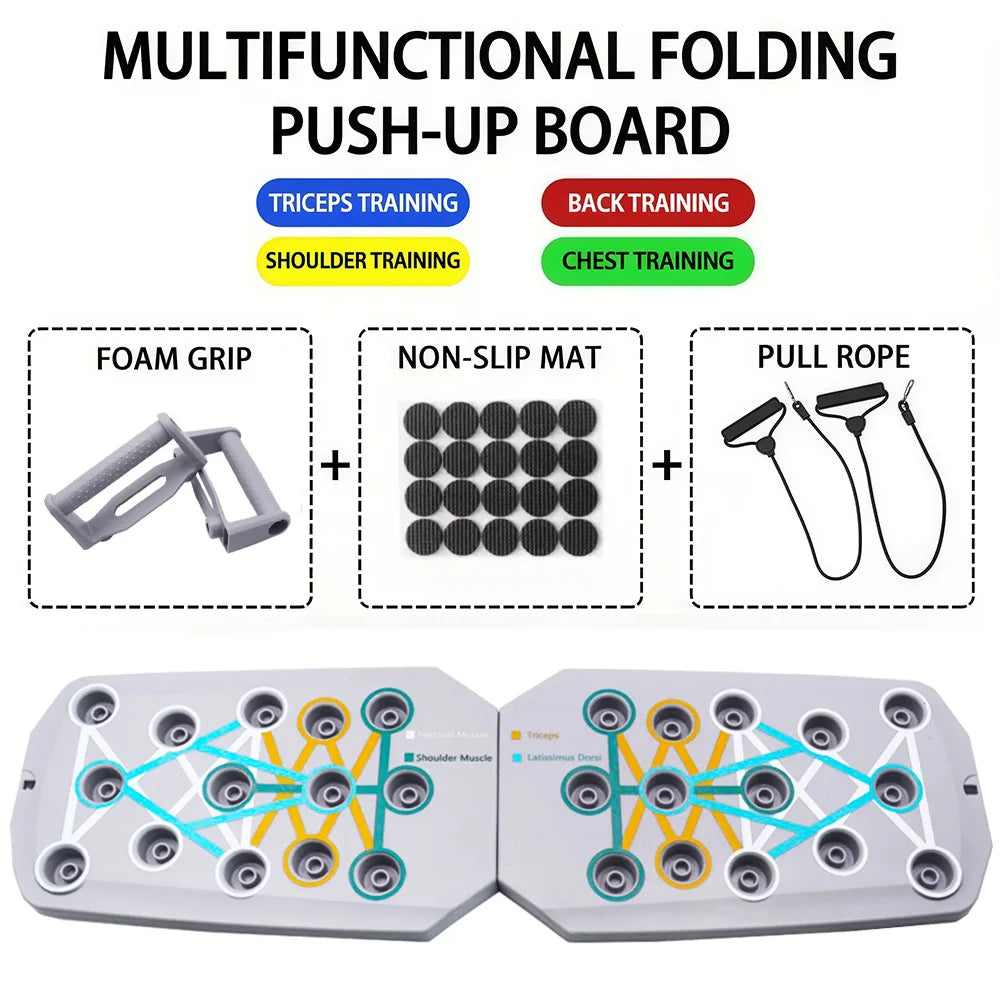 Revolutionary Push-Up Board Set: Portable and Multifunctional Fitness Equipment for Total Upper Body Strength Training