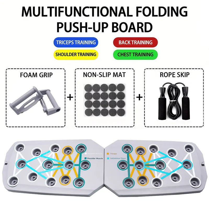 Revolutionary Push-Up Board Set: Portable and Multifunctional Fitness Equipment for Total Upper Body Strength Training