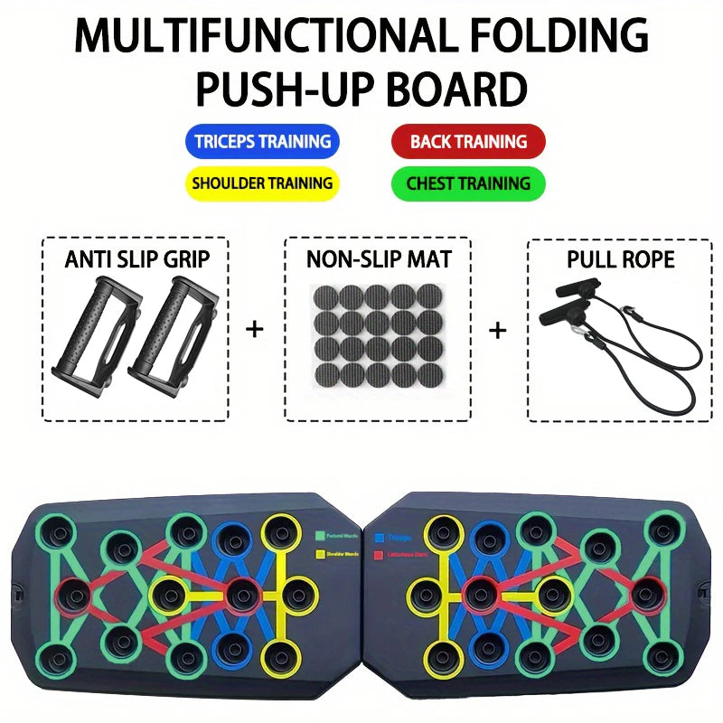 Revolutionary Push-Up Board Set: Portable and Multifunctional Fitness Equipment for Total Upper Body Strength Training