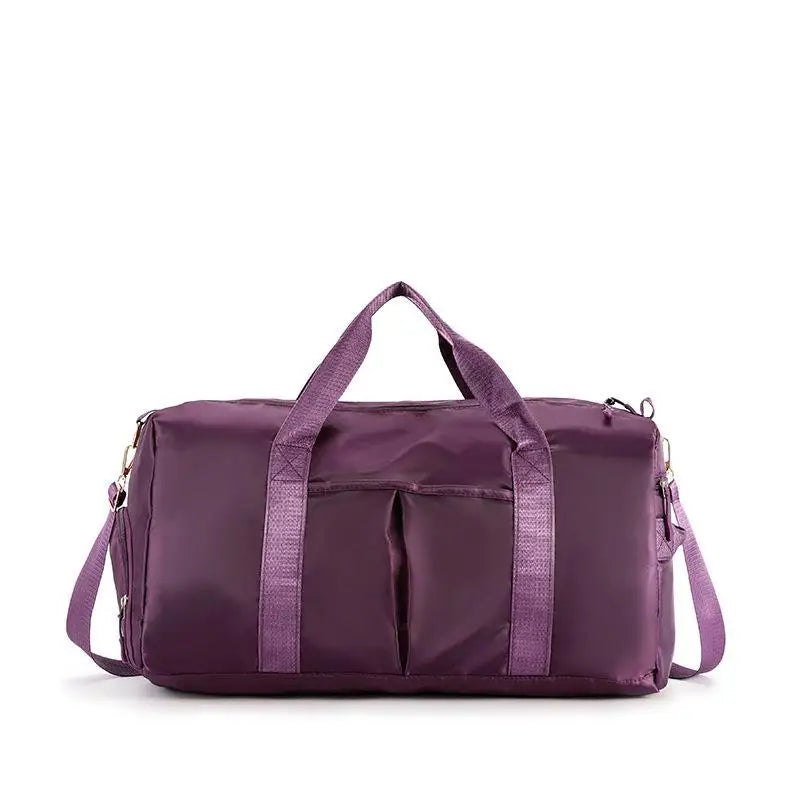 Gym Bag with Shoe Compartment and Wet Bag Airplane Travel Duffel Bag Sports Fitness Tote Bag for Swimming Yoga【Smq】